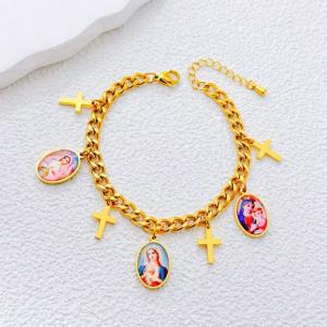 Stainless Steel Gold-plating Bracelet - KB213436-SXSJ