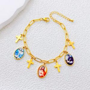 Stainless Steel Gold-plating Bracelet - KB213437-SXSJ