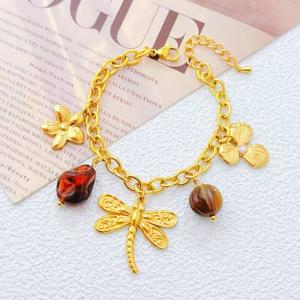 Stainless Steel Gold-plating Bracelet - KB213438-SXSJ