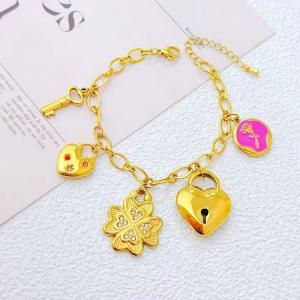 Stainless Steel Gold-plating Bracelet - KB213441-SXSJ