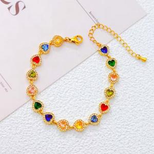 Stainless Steel Stone Bracelet - KB213445-SXSJ