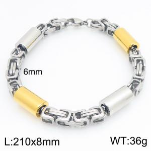 Stainless Steel Gold-plating Bracelet - KB213526-Z