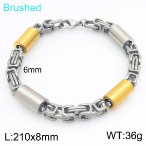 Stainless Steel Gold-plating Bracelet - KB213529-Z