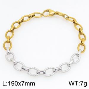 Stainless Steel Gold-plating Bracelet - KB213548-Z