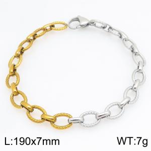 Stainless Steel Gold-plating Bracelet - KB213549-Z