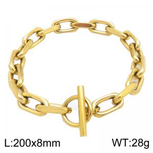Stainless Steel Gold-plating Bracelet - KB213558-Z