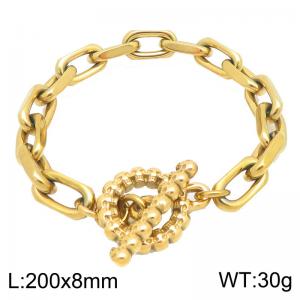 Stainless Steel Gold-plating Bracelet - KB213562-Z