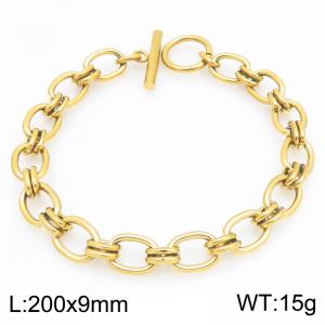 Stainless Steel Gold-plating Bracelet - KB213571-Z