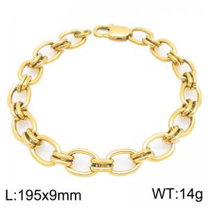 Stainless Steel Gold-plating Bracelet - KB213573-Z