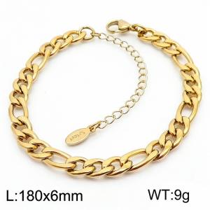 Stainless Steel Plated Gold Bracelet - KB213649-Z