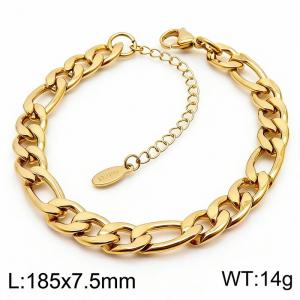 Stainless Steel Plated Gold Bracelet - KB213650-Z