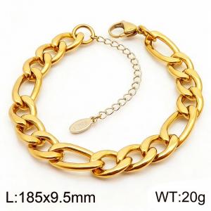 Stainless Steel Plated Gold Bracelet - KB213651-Z