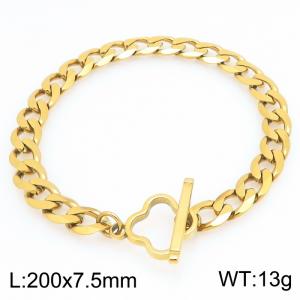 Stainless Steel Gold-plating Bracelet - KB213667-Z