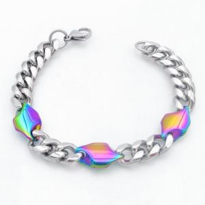 SS Colorful Plating Bracelets - KB213725-AQ