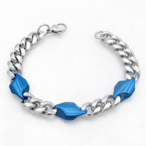 Stainless Steel Blue-plating Bracelet - KB213727-AQ