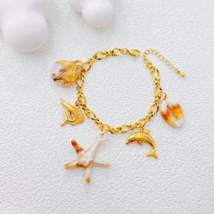 Stainless Steel Gold-plating Bracelet - KB213806-SXSJ