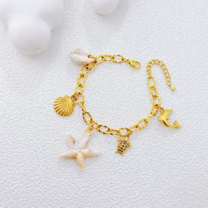 Stainless Steel Gold-plating Bracelet - KB213809-SXSJ