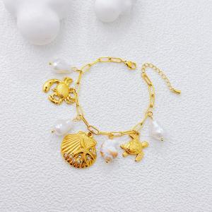 Stainless Steel Gold-plating Bracelet - KB213810-SXSJ