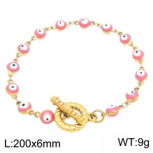 Stainless Steel Gold-plating Bracelet - KB213865-Z