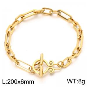 Stainless Steel Gold-plating Bracelet - KB213965-Z