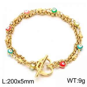 Stainless Steel Gold-plating Bracelet - KB213974-Z