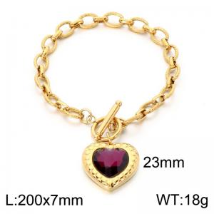 Stainless Steel Stone Bracelet - KB213984-Z