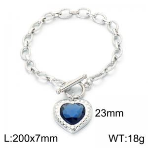 Stainless Steel Stone Bracelet - KB213991-Z