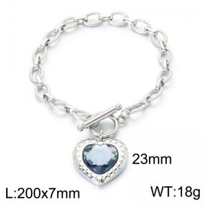 Stainless Steel Stone Bracelet - KB213992-Z