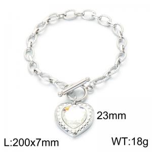 Stainless Steel Stone Bracelet - KB213993-Z