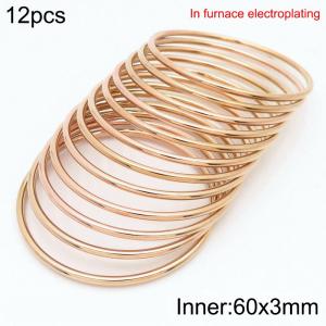 Fashion Women's Titanium Steel Round Bracelet - KB214107-LO