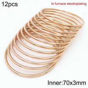 Fashion Women's Titanium Steel Round Bracelet - KB214111-LO