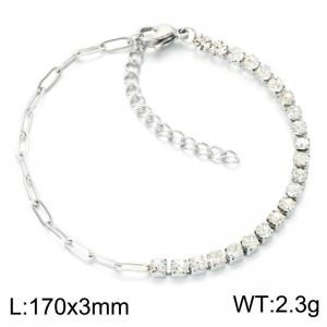 Stainless Steel Crystal Bracelet - KB214122-Z