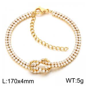 Stainless Steel Crystal Bracelet - KB214129-Z