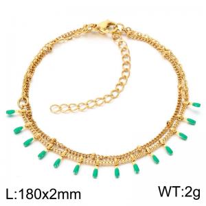 Stainless Steel Gold-plating Bracelet - KB214158-Z