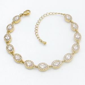 Stainless Steel Gold-plating Bracelet - KB214451-HM