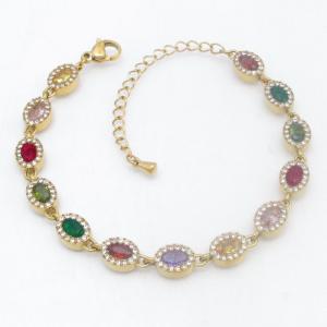 Stainless Steel Gold-plating Bracelet - KB214452-HM