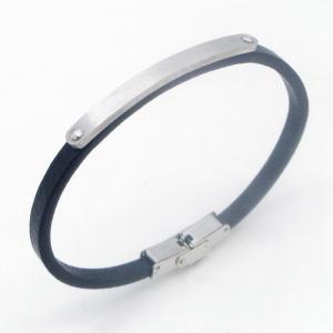 Fashion jewelry with stainless steel and leather bracelet suitable for daily wear - KB214540-JZ