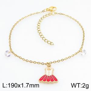 Stainless Steel Gold-plating Bracelet - KB214577-SS