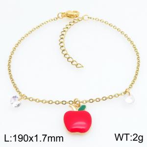 Stainless Steel Gold-plating Bracelet - KB214578-SS