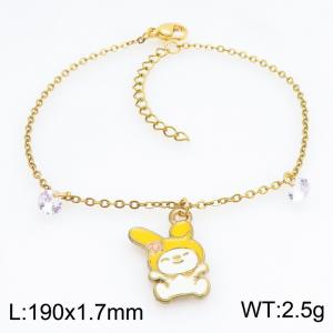 Stainless Steel Gold-plating Bracelet - KB214579-SS