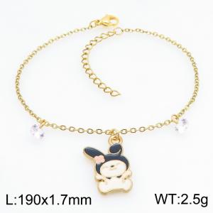 Stainless Steel Gold-plating Bracelet - KB214580-SS