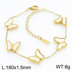 Stainless Steel Gold-plating Bracelet - KB214582-SS