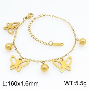 Stainless Steel Gold-plating Bracelet - KB214583-SS