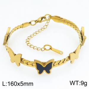 Stainless Steel Gold-plating Bracelet - KB214585-SS