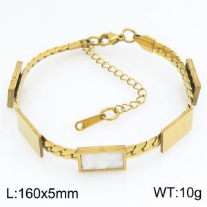 Stainless Steel Gold-plating Bracelet - KB214588-SS