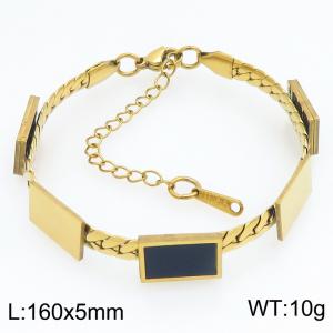 Stainless Steel Gold-plating Bracelet - KB214589-SS
