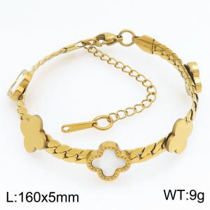 Stainless Steel Gold-plating Bracelet - KB214590-SS