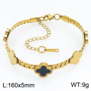 Stainless Steel Gold-plating Bracelet - KB214591-SS