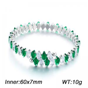 Stainless Steel Crystal Bracelet - KB214662-Z