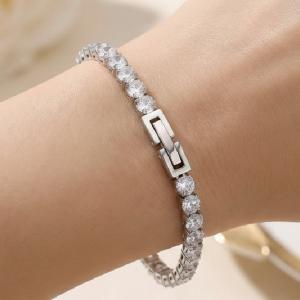Stainless Steel Crystal Bracelet - KB214827-Z